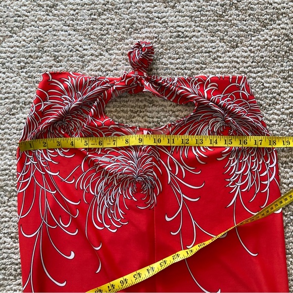 5/$15 Resort Line Hawaii Red Halter Cover-up Dress Large - Picture 6 of 7